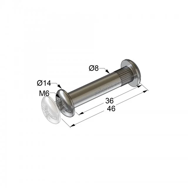 ΣΥΝΔΕΤΗΡΑΣ ΕΠΙΠΛΟΥ M6 36-45mm / ΝΙΚΕΛ